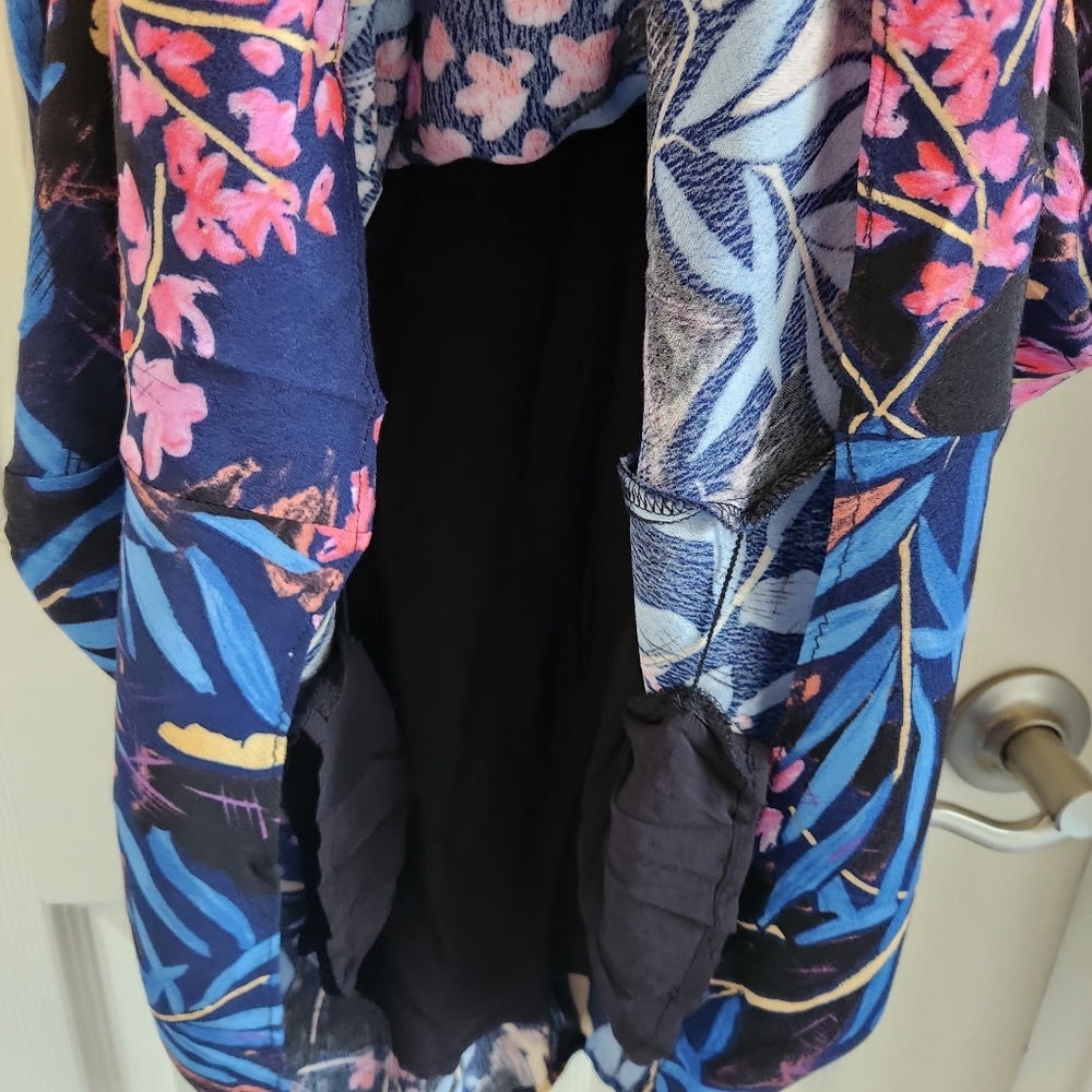 Anthropologie Maeve Elia‎ Short Sleeve Midi Dress Size US 4 Floral Cold Shoulder - Picture 9 of 12